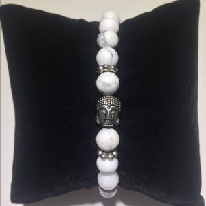 White Howlite Buddha Bracelet